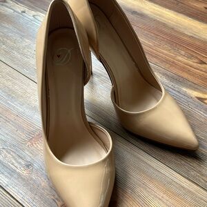 Delicious Shoe Women Stiletto High Heels Pointy Toe Pumps  Beige Nude Officewear